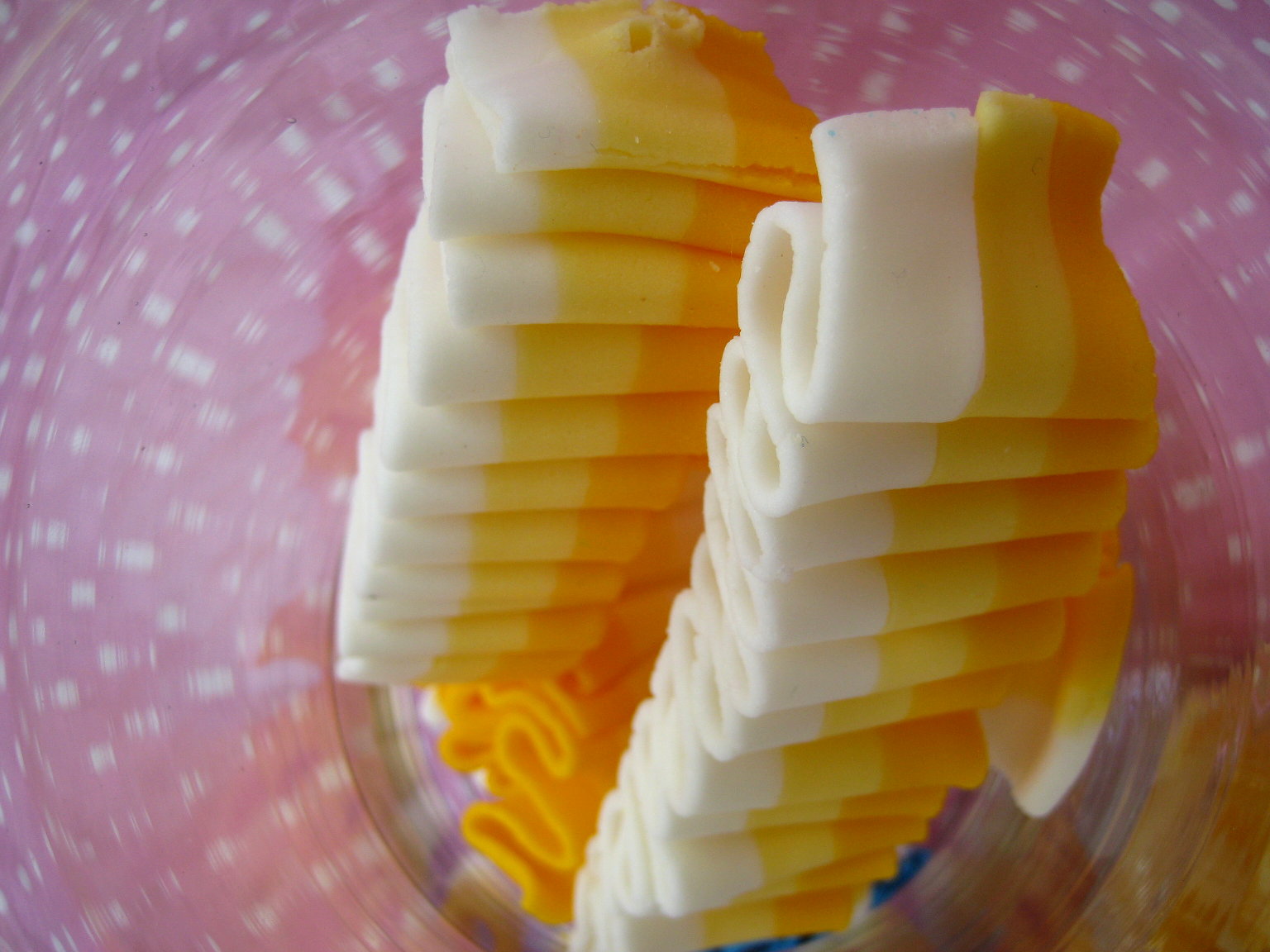 Bubble and Sweet Marshmallow Ribbon Candy, make your own Faux Ribbon Candy