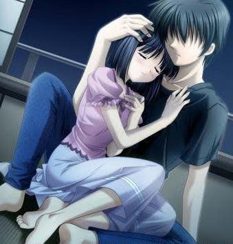 anime pictures zone anime couple hug