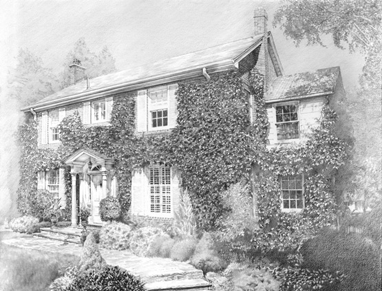 Free High Resolution Pictures: pencil drawings house images, pencil