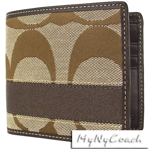 MY NY COACH COACH SIGNATURE STRIPE WALLET (MEN)