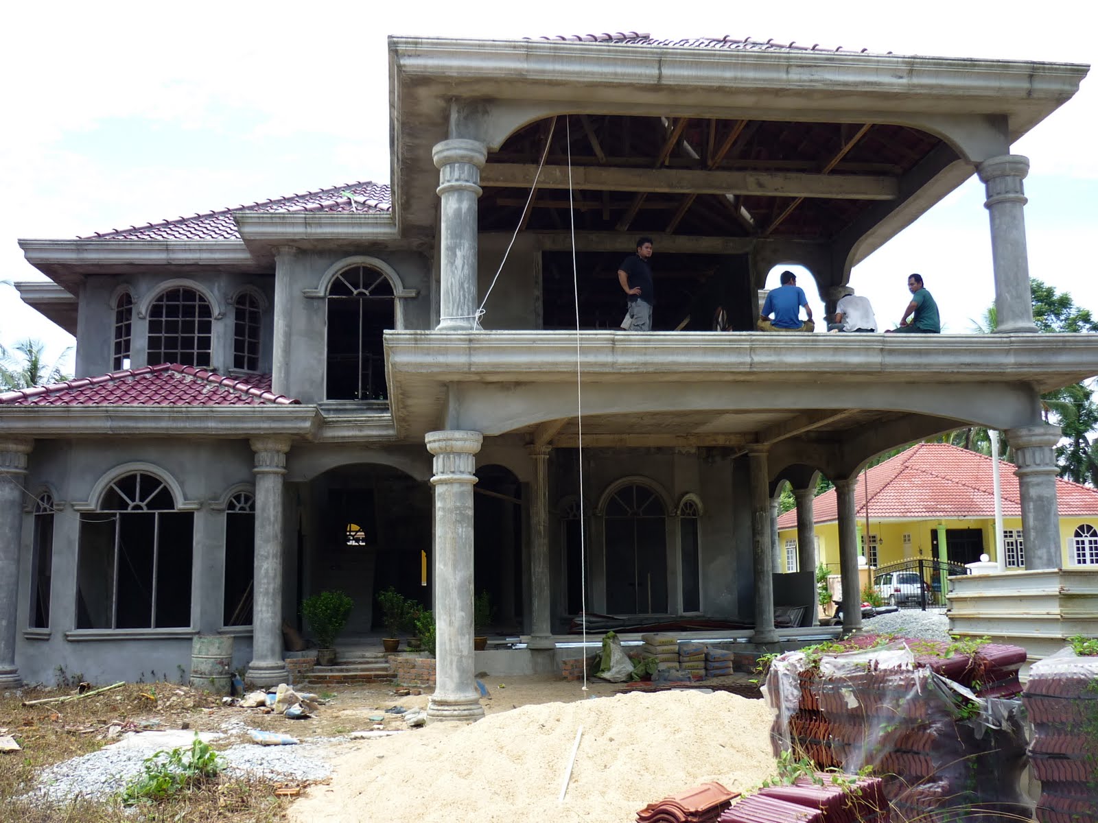 ZIMA CONSTRUCTION projek rumah banglo dua tingkat yang dlm progress