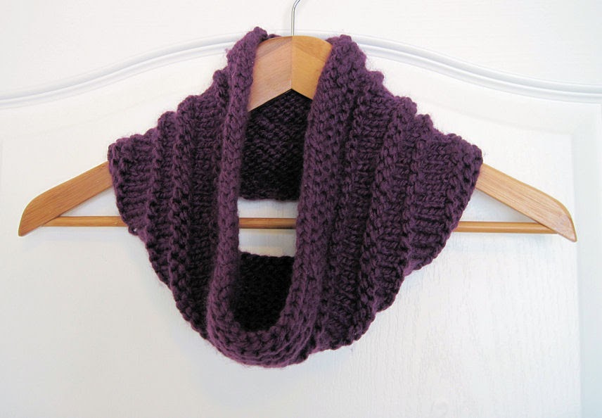 DIY: Purple Knit Cowl - In the Hammock Vintage Style