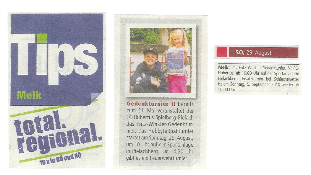 Dorfgemeinschaften Spielberg Pielach Pielachberg August 2010