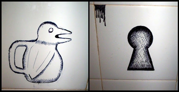 Pinguino y Cerradura en Azulejos