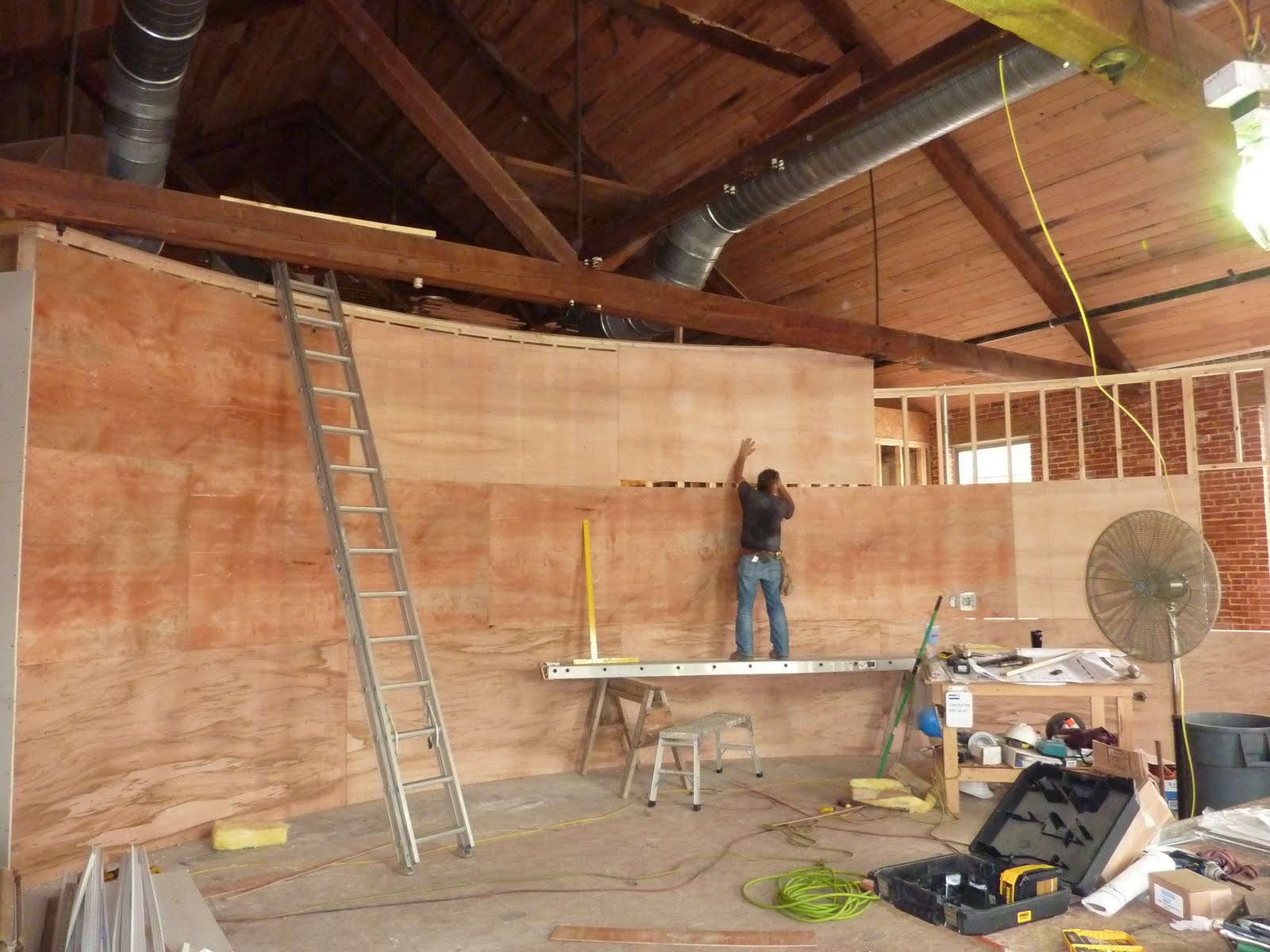 Frederick Visitor Center Plywood & drywall