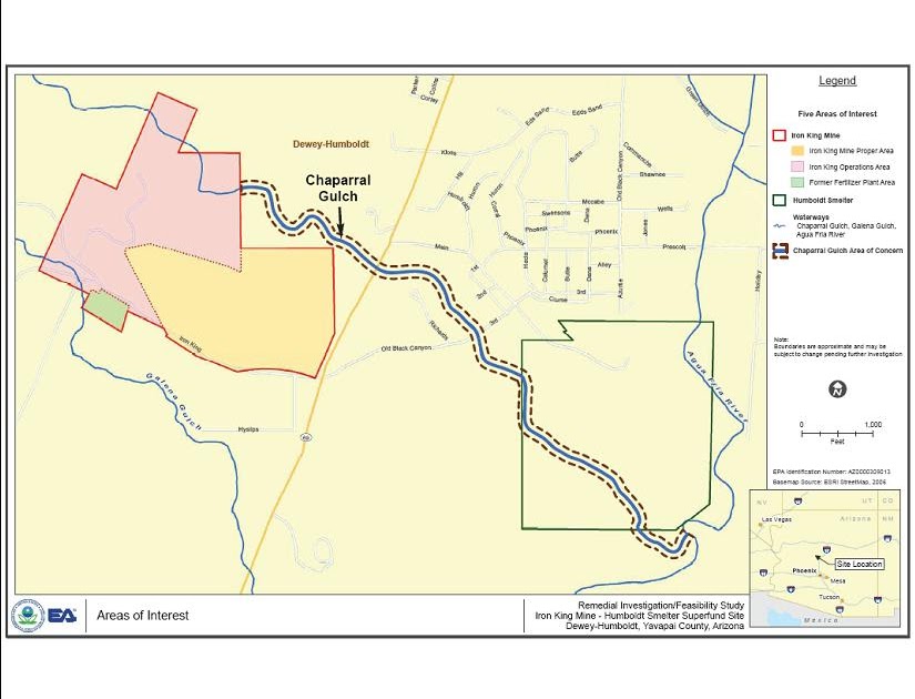 Arizona Geology Elevated arsenic levels near Iron King minesmelter