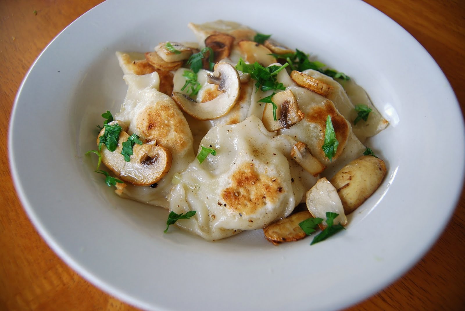 Kirsten's Kitchen of vegan creations Pierogies caramelized onion