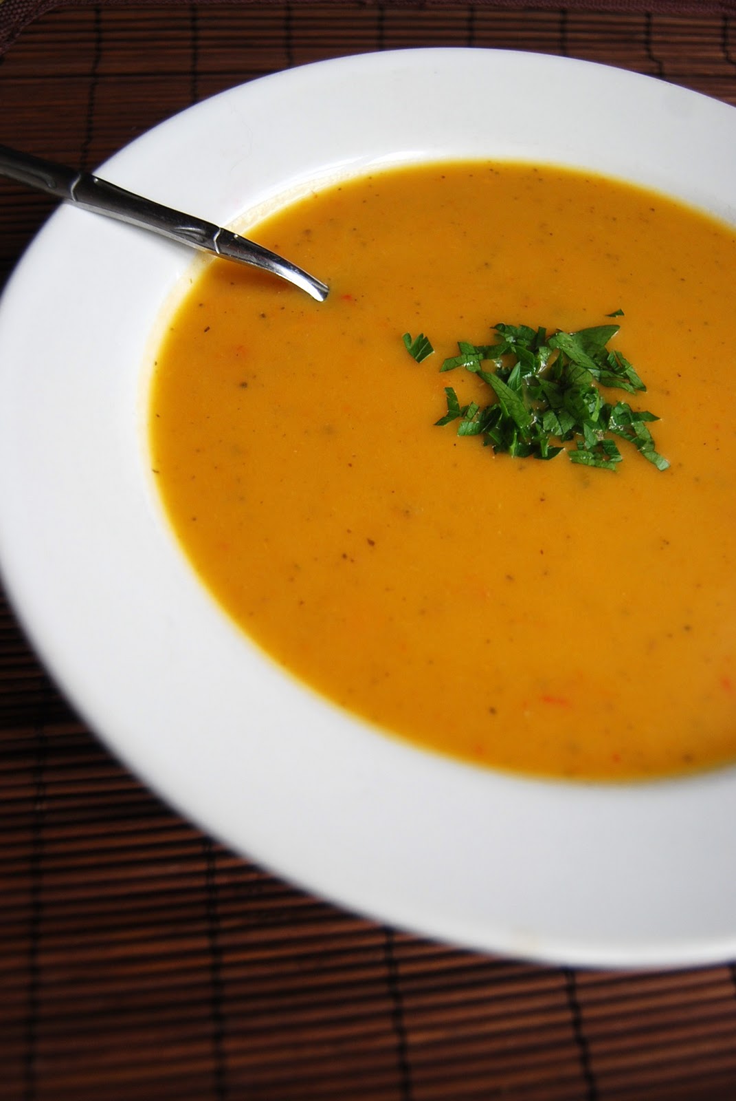Kirsten's Kitchen of vegan creations Sweet potato & red pepper soup