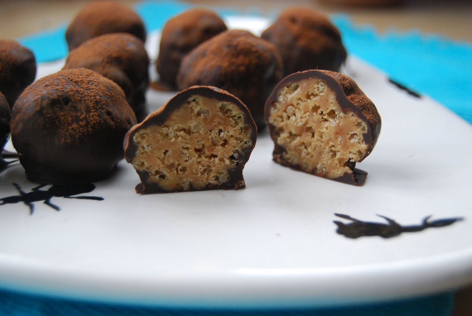 Kirsten's Kitchen of vegan creations Almond butter chocolate balls