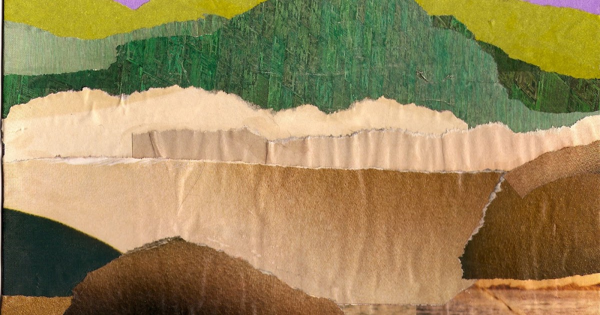 Corinne Art 101 Torn Paper Landscape Collage 1