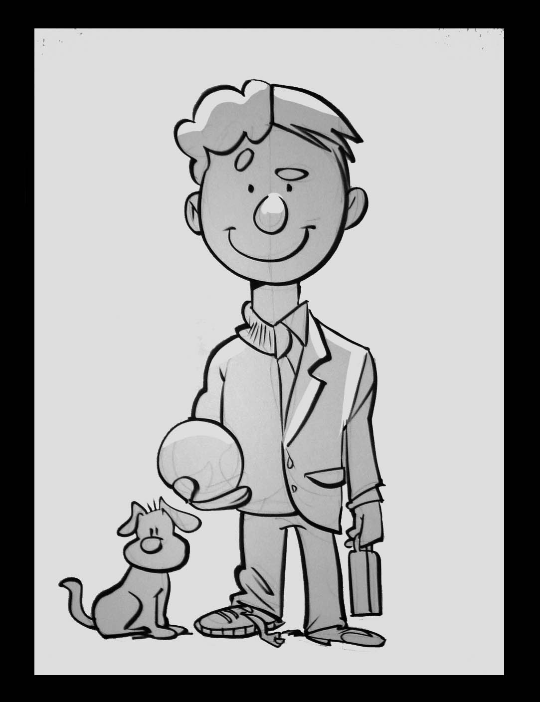 Caricatures, on paper and digital. Cartoons and visualizations