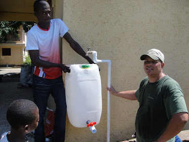 The tank can be easily filled from a spigot