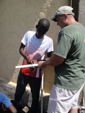 Pipe cutters, donated by our friends at Barton Supply, are put to good use