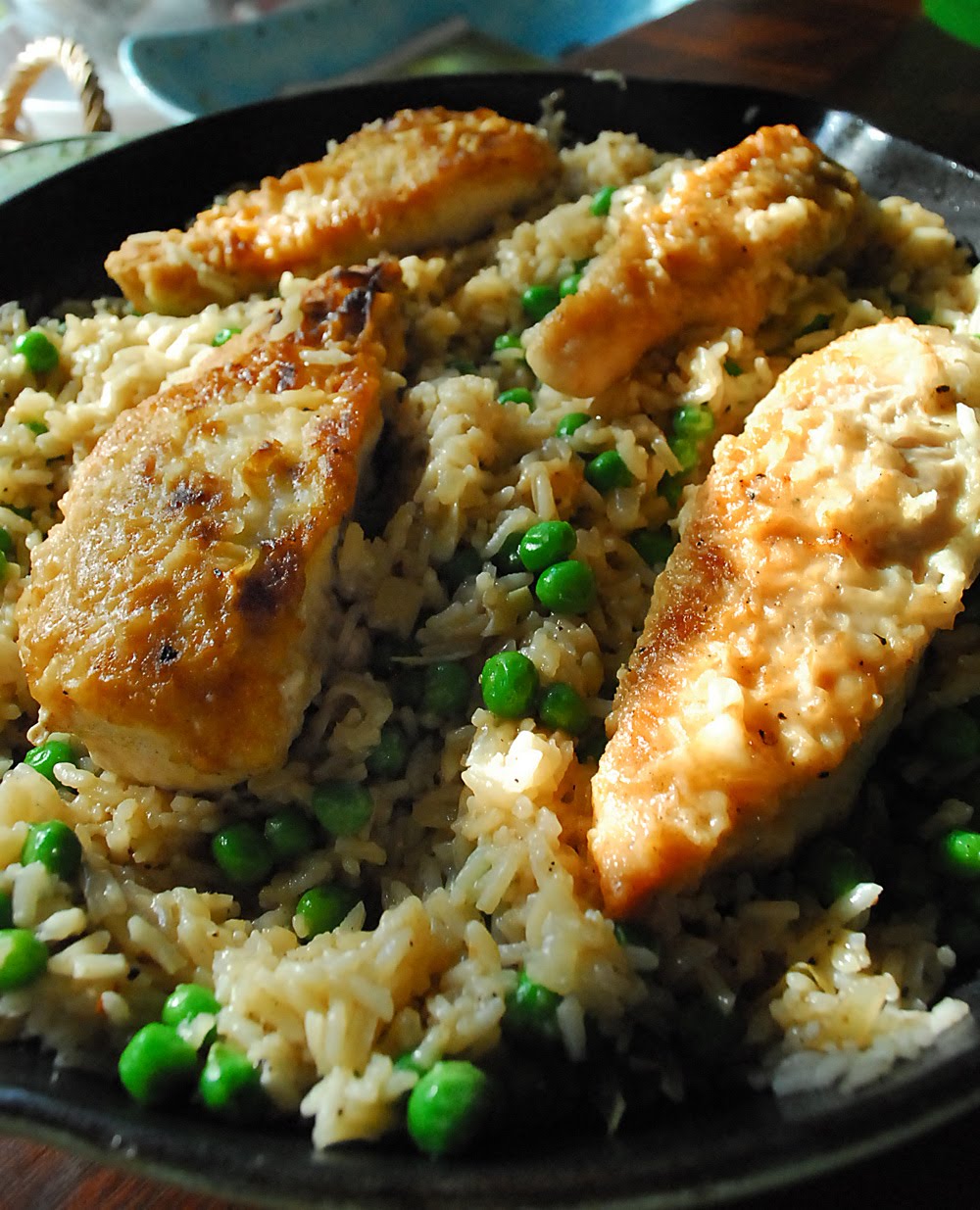 Simple and Delicious Chicken and Rice with Peas ⋆ Two Lucky Spoons