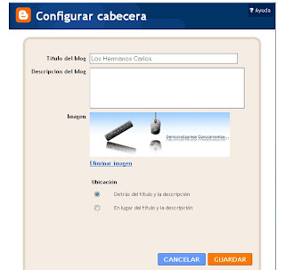 como colocar una imagen de cabecera en el blog