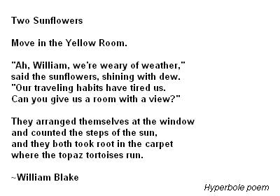 About Hyperbole in poetry.