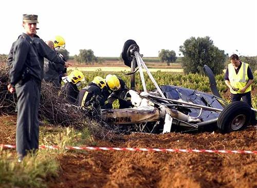 Avioneta siniestrada en Lillo, Toledo