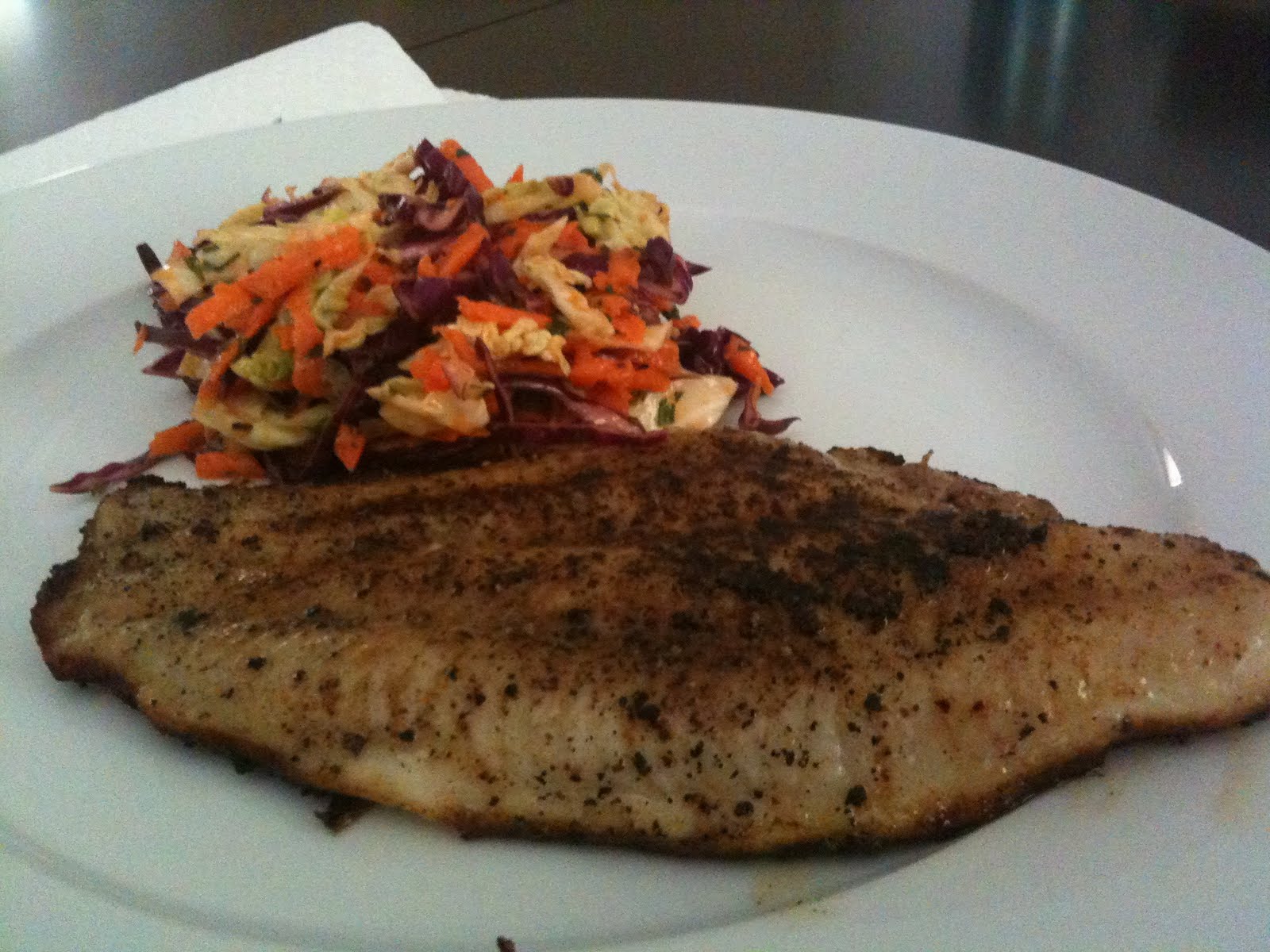 The Good Life JerkRubbed Catfish and Spicy Cilantro Slaw