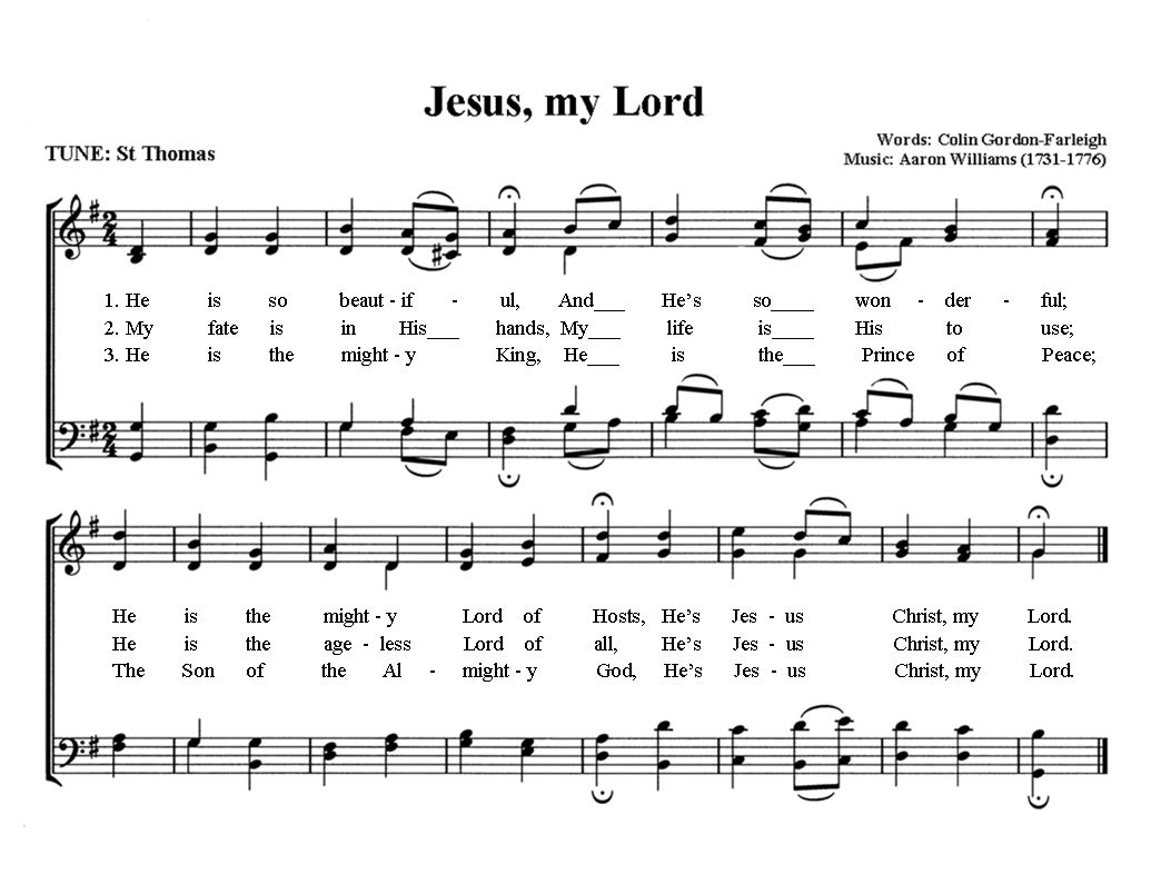 Share My Journey New Hymn for today . . . 'Jesus, my Lord'