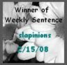 Weekly Sentence Winner