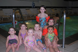 Playing in the pool at the Hotel