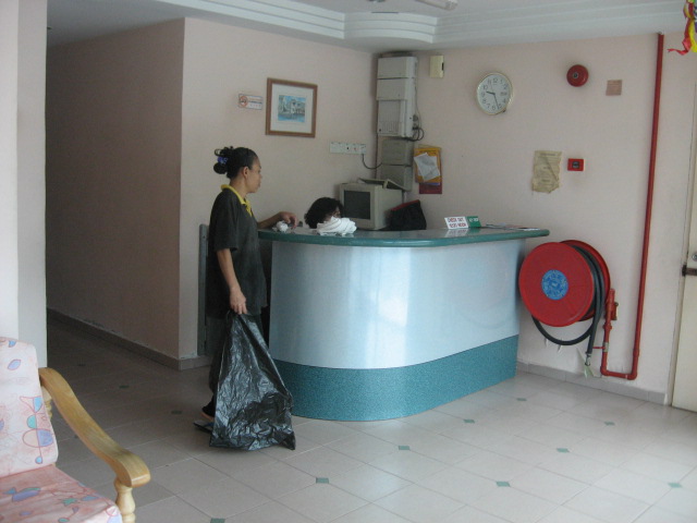 Reception counter of Kancil Hotel