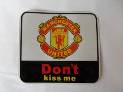 Epl Big 4 Merchandise Sticker Square Dont Kiss Me With Logo On Black And White Background
