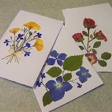 TARJETAS CON FLORES PRENSADAS