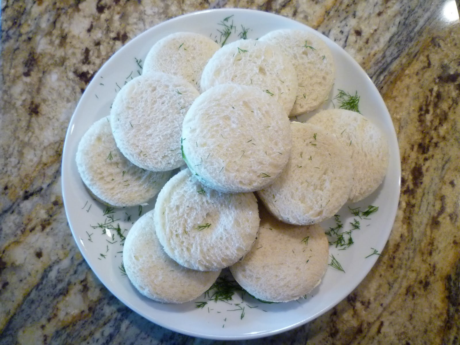 The Chef In My Head Chive Cream Cheese and Cucumber Tea Sandwiches