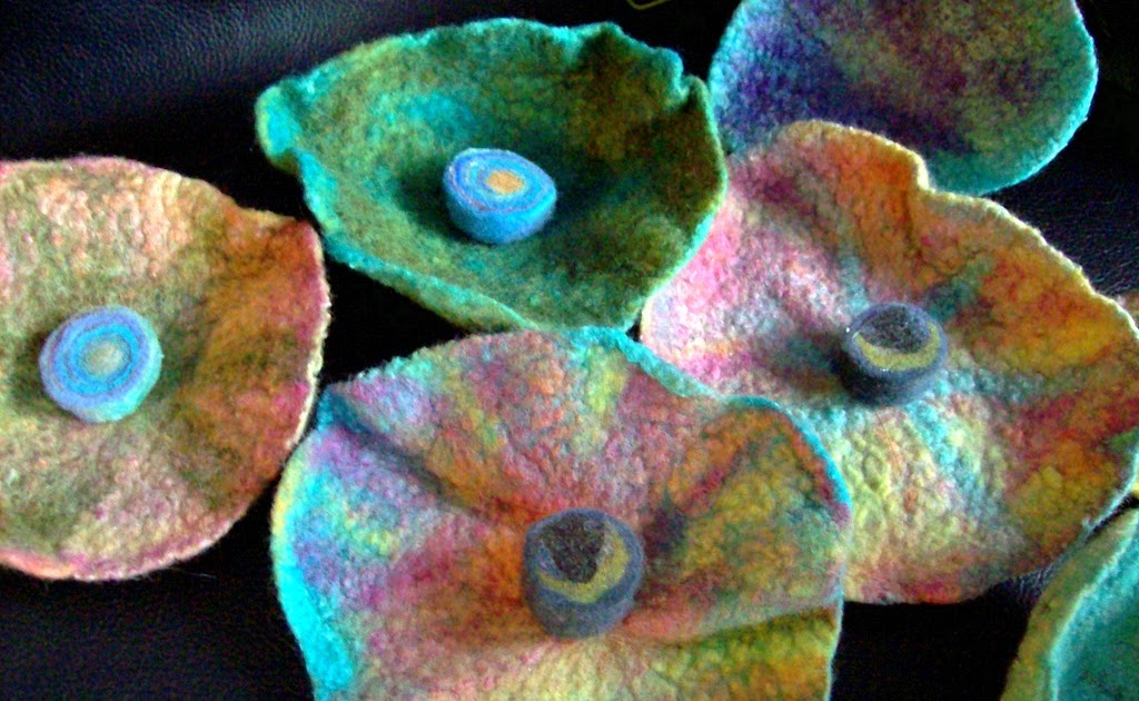 Eyes Of Time needle felt , wet felt and needle felted to wet felt