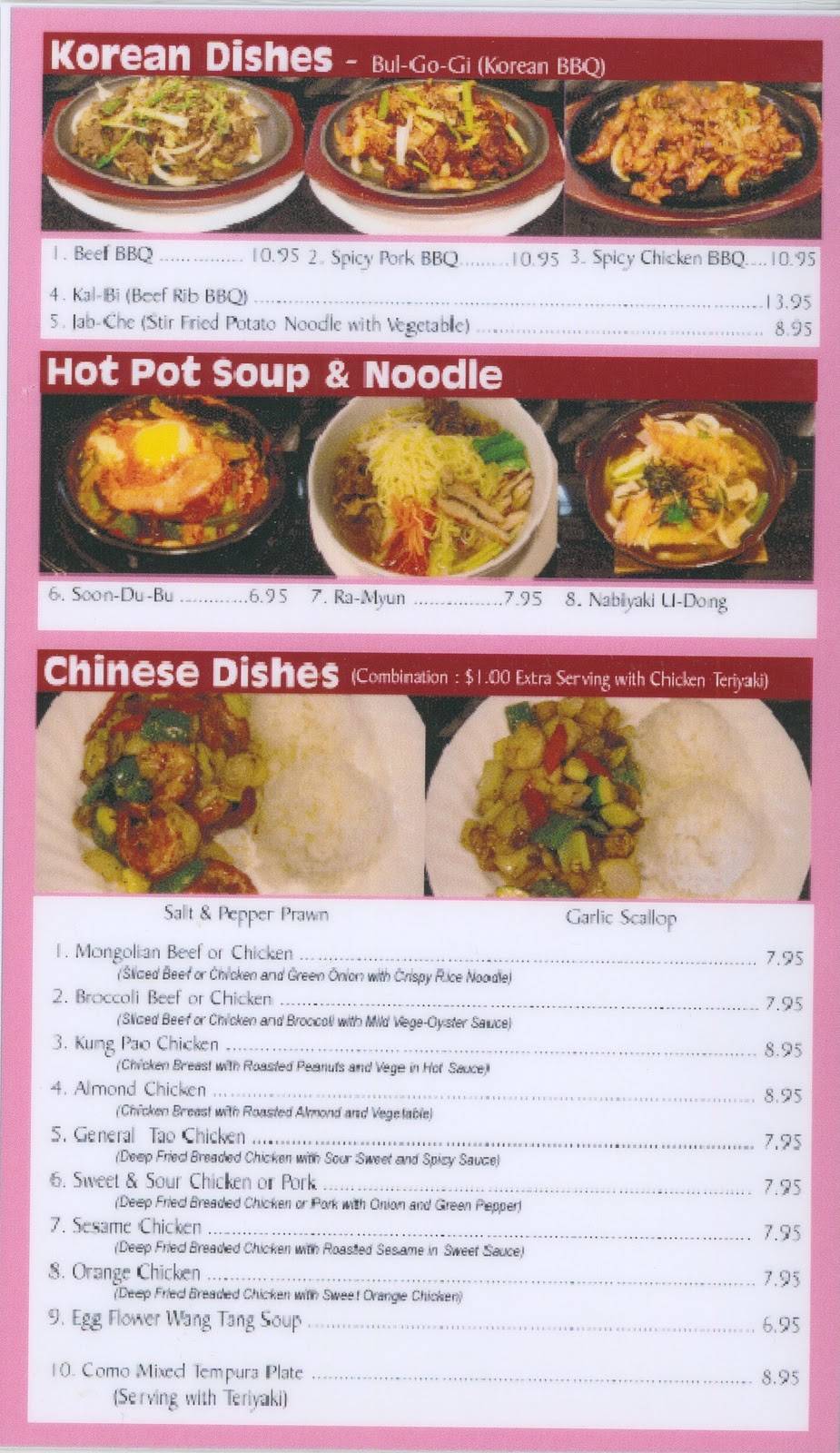 Flying Fish Sushi Bar & Girll Partial Menu Up with Photos! ) Now