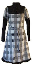 Vestido pachwoork algodon y angorina negra