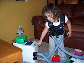 Rachel starting her chest therapy/breathing treatments