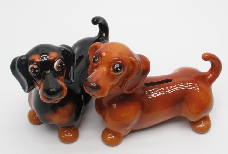 madamepOmmcustomorder Dachshund Piggy Bank