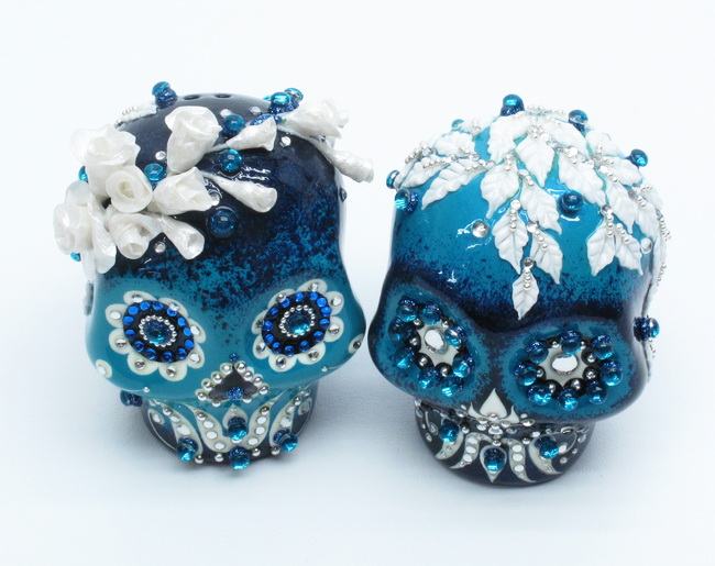 madamepOmmcustomorder Vanillarose83 Skull Cake Topper