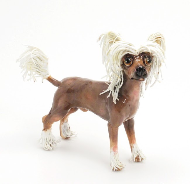 madamepOmmcustomorder Chinese Crested Dog Figurine joannewhit