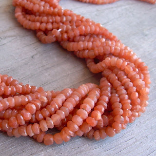 peach moonstone beads