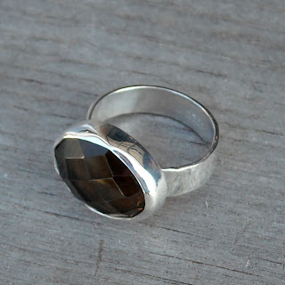 smoky quartz ring