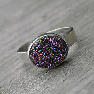 druzy quartz ring