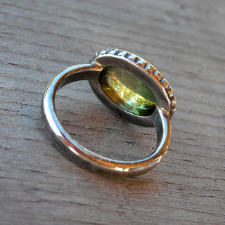 green tourmaline ring