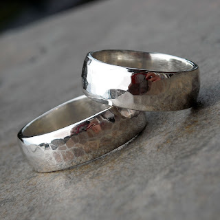 hammered silver band