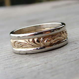 two tone wedding band