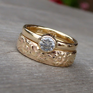 moissanite gold ring