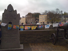 At Everest Monument, to mark Banjo Bannon's trip to the top of the world