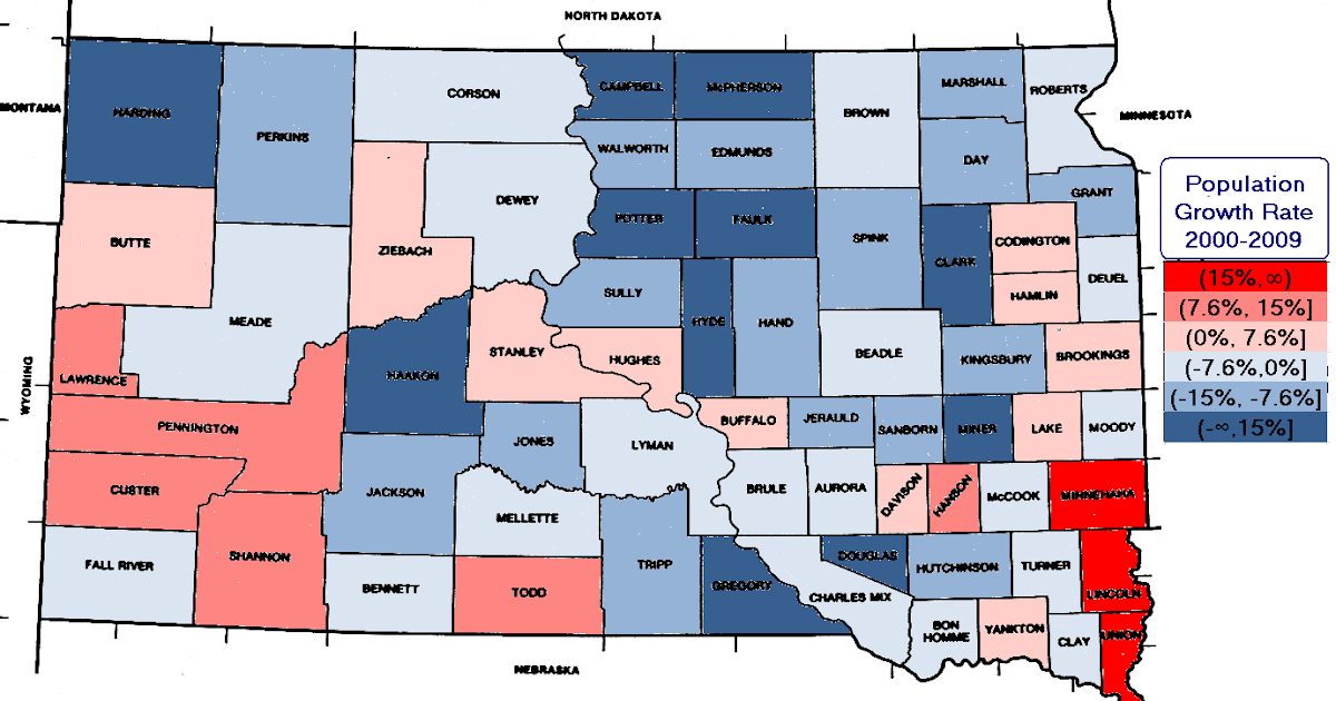 Madville Times South Dakota Urbanizes 5 Counties Produce 90 of Population Growth