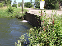 Lake Herman spillway topped out, June 28, 2010