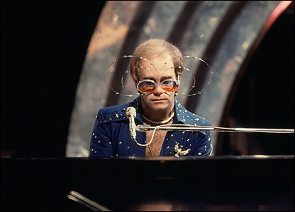 elton john glasses 1974 sunglasses costumes sir bbc pops crib armani did his he