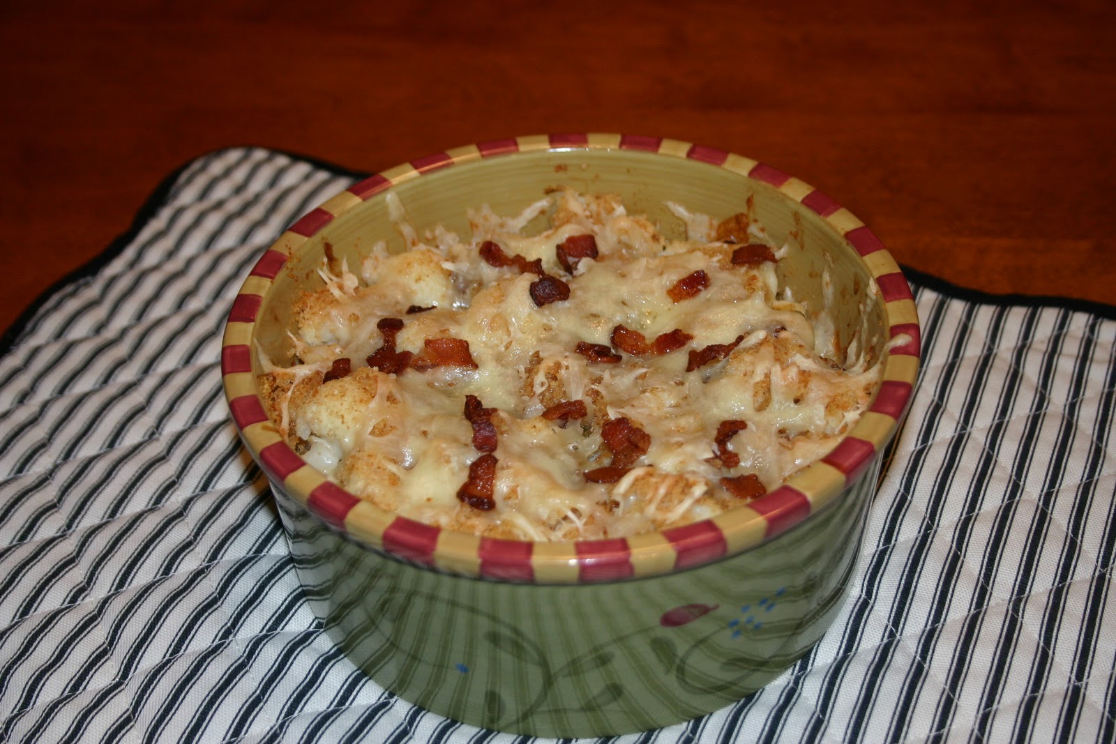 Thyme In Our Kitchen Cauliflower and Bacon Gratin