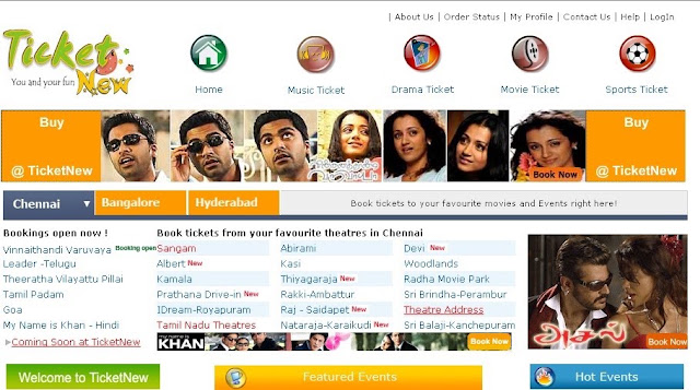 www.TicketNew.com - Ticketnew Online Booking - Buy Movie Tickets Chennai