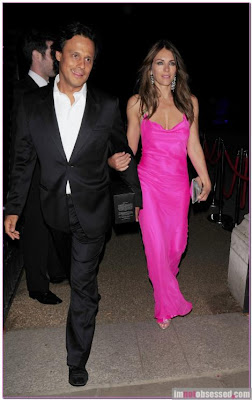 Liz Hurley Beautifulll in Pink Dress